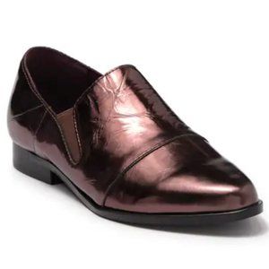 Kelsi Dagger Metallic Patent Leather Loafer